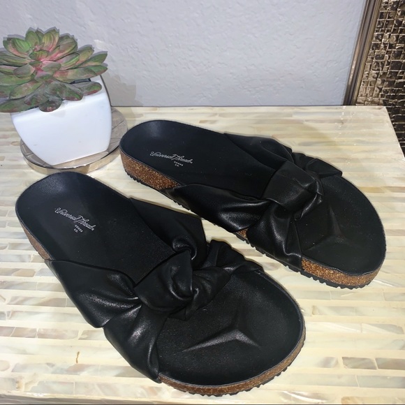 🖤 Sz 9 “Junie” Slides NWOT Black Sandals - Picture 2 of 5